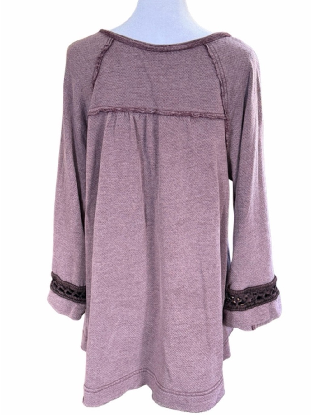 Free People Mauve Thermal Knit Top - Picture 2 of 5